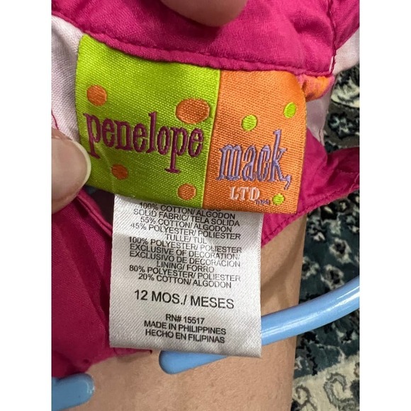 Penelope Mack Pink and Orange Sleeveless Dress Size 12 Months EUC​​​ - Picture 3 of 4